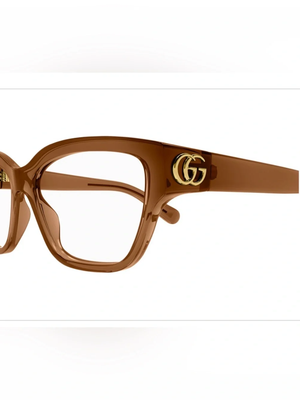 Gucci GG1597O 003 Women Eyeglasses Frame, Brown, MSRP $360